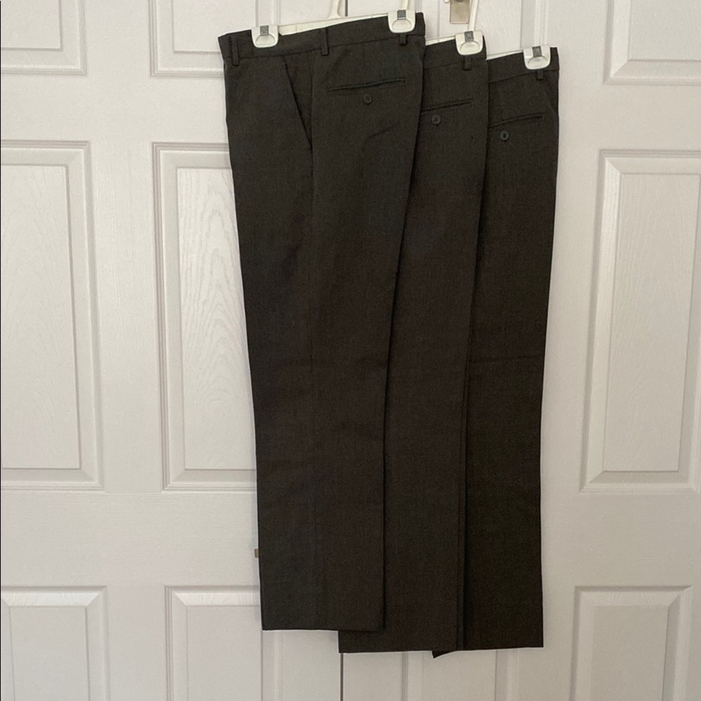 3 pair of Boys School Uniform Pants. 30x30 Grey with Pockets